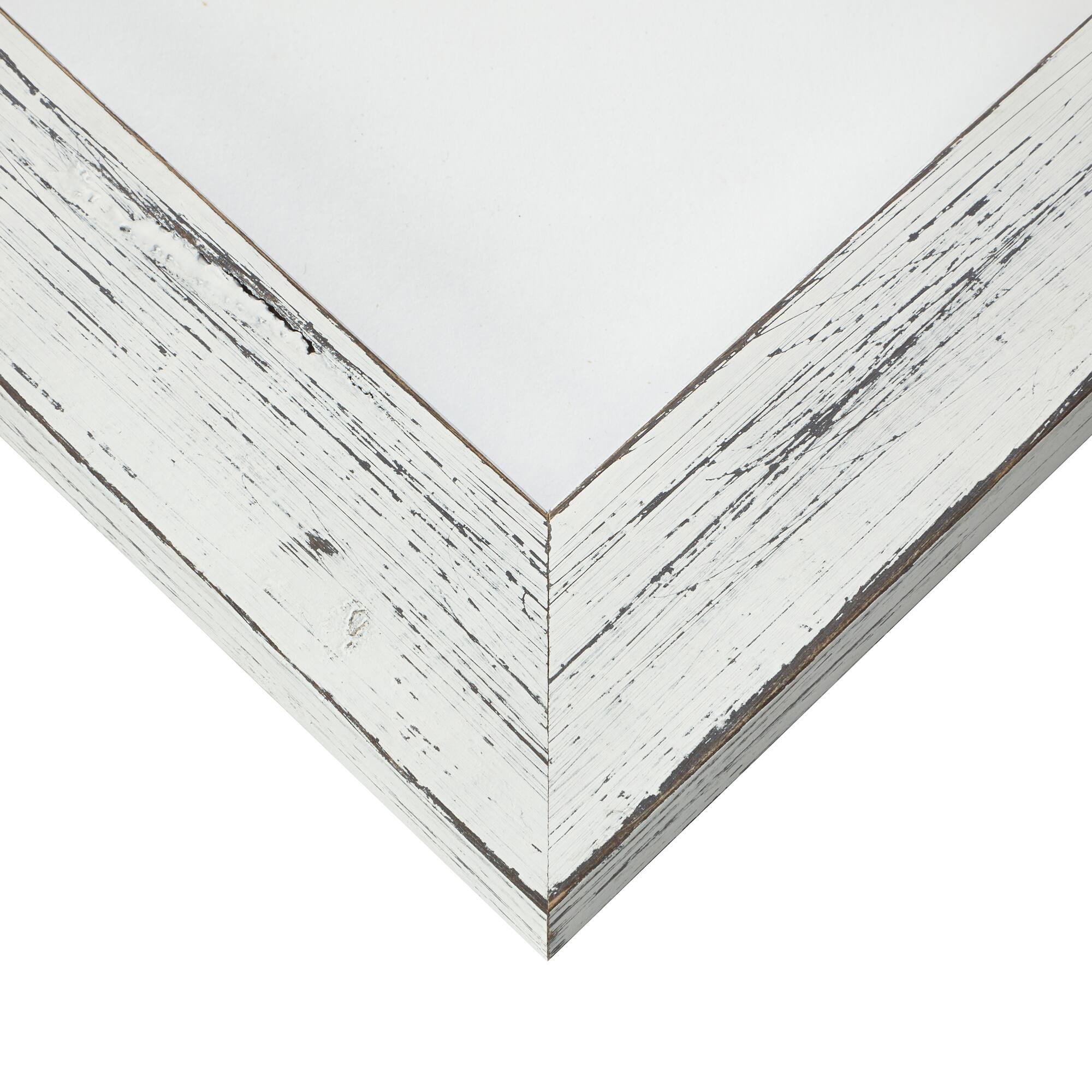 Craig Frames 4 Pack: Jasper Marshmallow Weathered White Picture Frame with Mat